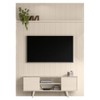 Rack com Painel para TV Até 65 Polegadas New Panorama 2 Portas 2 Prateleiras Calacata/Off White - Madetec
