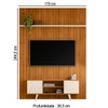 Rack com Painel para TV Até 65 Polegadas New Panorama 2 Portas 2 Prateleiras Cinamomo/Off White - Madetec