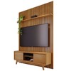 Rack com Painel para TV Até 70 Polegadas Milo 2 Portas 2 Prateleiras Cumaru - Madetec