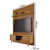 Rack com Painel para TV Até 70 Polegadas Milo 2 Portas 2 Prateleiras Cumaru - Madetec
