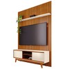 Rack com Painel para TV Até 70 Polegadas Milo 2 Portas 2 Prateleiras Cinamomo/Off White - Madetec