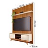 Rack com Painel para TV Até 70 Polegadas Milo 2 Portas 2 Prateleiras Cinamomo/Off White - Madetec