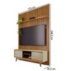 Rack com Painel para TV Até 70 Polegadas Milo 2 Portas 2 Prateleiras Cumaru/Opala - Madetec