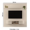 Painel para TV Até 75 Polegadas Bugatti 2 Portas 2 Prateleiras Calacata/Off White - Madetec