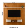 Painel para TV Até 75 Polegadas Bugatti 2 Portas 2 Prateleiras Cinamomo/Off White - Madetec