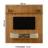 Painel para TV Até 75 Polegadas Bugatti 2 Portas 2 Prateleiras Cumaro/Opala - Madetec
