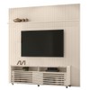Rack com Painel para TV Até 75 Polegadas Frizz 2 Portas 1 Prateleira Calacata/Off White - Madetec