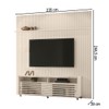 Rack com Painel para TV Até 75 Polegadas Frizz 2 Portas 1 Prateleira Calacata/Off White - Madetec
