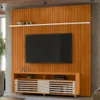 Rack com Painel para TV Até 75 Polegadas Frizz 2 Portas 1 Prateleira Cinamomo/Off White - Madetec