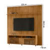 Rack com Painel para TV Até 75 Polegadas Frizz 2 Portas 1 Prateleira Cumaru - Madetec