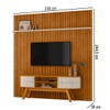 Rack com Painel para TV Até 75 Polegadas Laguna 2 Portas 2 Prateleiras Cinamomo/Off White - Madetec
