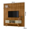 Rack com Painel para TV Até 75 Polegadas Laguna 2 Portas 2 Prateleiras Cumaru/Opala - Madetec