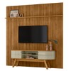Rack com Painel para TV Até 75 Polegadas Laguna 2 Portas 2 Prateleiras Cumaru/Opala - Madetec