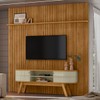 Rack com Painel para TV Até 75 Polegadas Laguna 2 Portas 2 Prateleiras Cumaru/Opala - Madetec