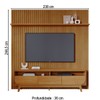 Rack com Painel para TV 75 Polegadas Luna 3 Gavetas 1 Prateleira Cumaru - Madetec
