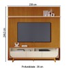 Rack com Painel para TV 75 Polegadas Luna 3 Gavetas 1 Prateleira Cinamomo/Off White - Madetec