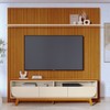 Rack com Painel para TV 75 Polegadas Luna 3 Gavetas 1 Prateleira Cinamomo/Off White - Madetec