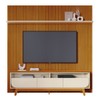 Rack com Painel para TV 75 Polegadas Luna 3 Gavetas 1 Prateleira Cinamomo/Off White - Madetec