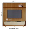 Rack com Painel para TV 75 Polegadas Luna 3 Gavetas 1 Prateleira Cumaru/Opala - Madetec