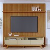 Rack com Painel para TV 75 Polegadas Luna 3 Gavetas 1 Prateleira Cumaru/Opala - Madetec