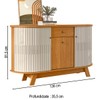 Balcão Buffet Impala 1 Gaveta 2 Portas Cinamomo/Off White - Pnr Móveis