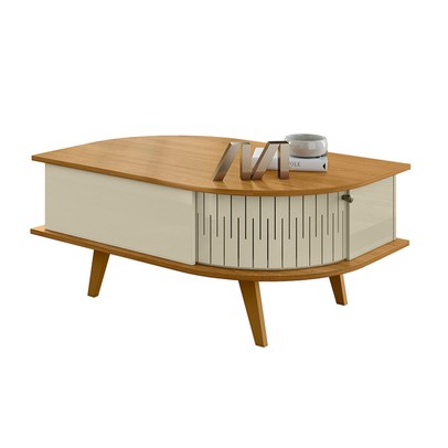 Mesa de Centro Colts 2 Portas Cumaru/Opala - Pnr Móveis