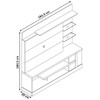 Estante para TV Até 55 Polegadas Alan 1 Porta 4 Prateleiras Cinamomo/Off White - Madetec