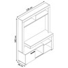 Estante para TV Até 50 Polegadas Flavia 1 Porta Cinamomo/Off White - Madetec