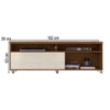 Rack para TV Até 65 Polegadas Confort 2 Portas Cedro/Off White - Pnr Móveis