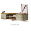Rack para TV Até 75 Polegadas Suspenso Jaguar 2 Portas Cumaru/Off White - Pnr Móveis