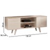 Rack para TV Até 50 Polegadas Ravena 2 Portas 1 Prateleira Calacata/Off White - Pnr Móveis