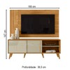 Rack com Painel para TV Até 65 Polegadas Cronos 2 Prateleiras Cumaru/Opala - Madetec