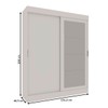Guarda-Roupa Solteiro Reale 2 Portas 2 Gavetas com Espelho Branco/Fosco - Pnr Móveis