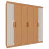 Guarda-Roupa Casal Quebec 6 Portas 2 Gavetas 100% Mdf Cinamomo/Off White - Pnr Móveis