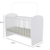 Berço Baby com Rodízios Branco - Percasa