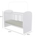 Berço Baby com Rodízios Branco - Percasa