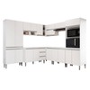 Armário de Cozinha Thalia 18 Portas 3 Gavetas Branco - Pnr Móveis