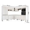 Armário de Cozinha Thalia 18 Portas 3 Gavetas Branco - Pnr Móveis