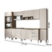 Armário de Cozinha Thalia 13 Portas 3 Gavetas Itauba/Off White - Pnr Móveis