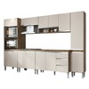 Armário de Cozinha Thalia 13 Portas 3 Gavetas Itauba/Off White - Pnr Móveis