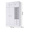 Guarda-Roupa Infantil Baby 5 Portas 3 Gavetas Branco - Percasa