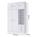 Guarda-Roupa Infantil Baby 5 Portas 3 Gavetas Branco - Percasa
