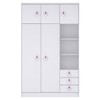 Guarda-Roupa Infantil Baby 5 Portas 3 Gavetas Branco - Percasa