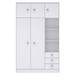Guarda-Roupa Infantil Baby 5 Portas 3 Gavetas Branco - Percasa