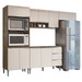 Armário de Cozinha Thalia 9 Portas 3 Gavetas Itauba/Off White - Pnr Móveis