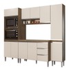Armário de Cozinha Thalia 10 Portas 3 Gavetas Itauba/Off White - Pnr Móveis