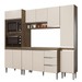 Armário de Cozinha Thalia 10 Portas 3 Gavetas Itauba/Off White - Pnr Móveis