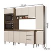 Armário de Cozinha Thalia 10 Portas 3 Gavetas Itauba/Off White - Pnr Móveis