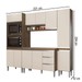 Armário de Cozinha Thalia 10 Portas 3 Gavetas Itauba/Off White - Pnr Móveis