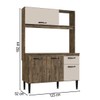 Cozinha Compacta Gaby 4 Portas 1 Gaveta com Tampo Itauba/Off White - Pnr Móveis